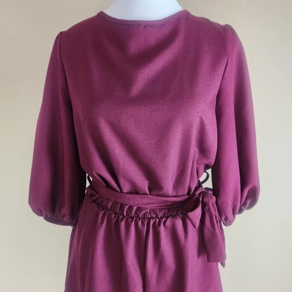 2 Hearts mock neckline sleeves 3/4 waist Belt Size Small - Picture 4 of 14